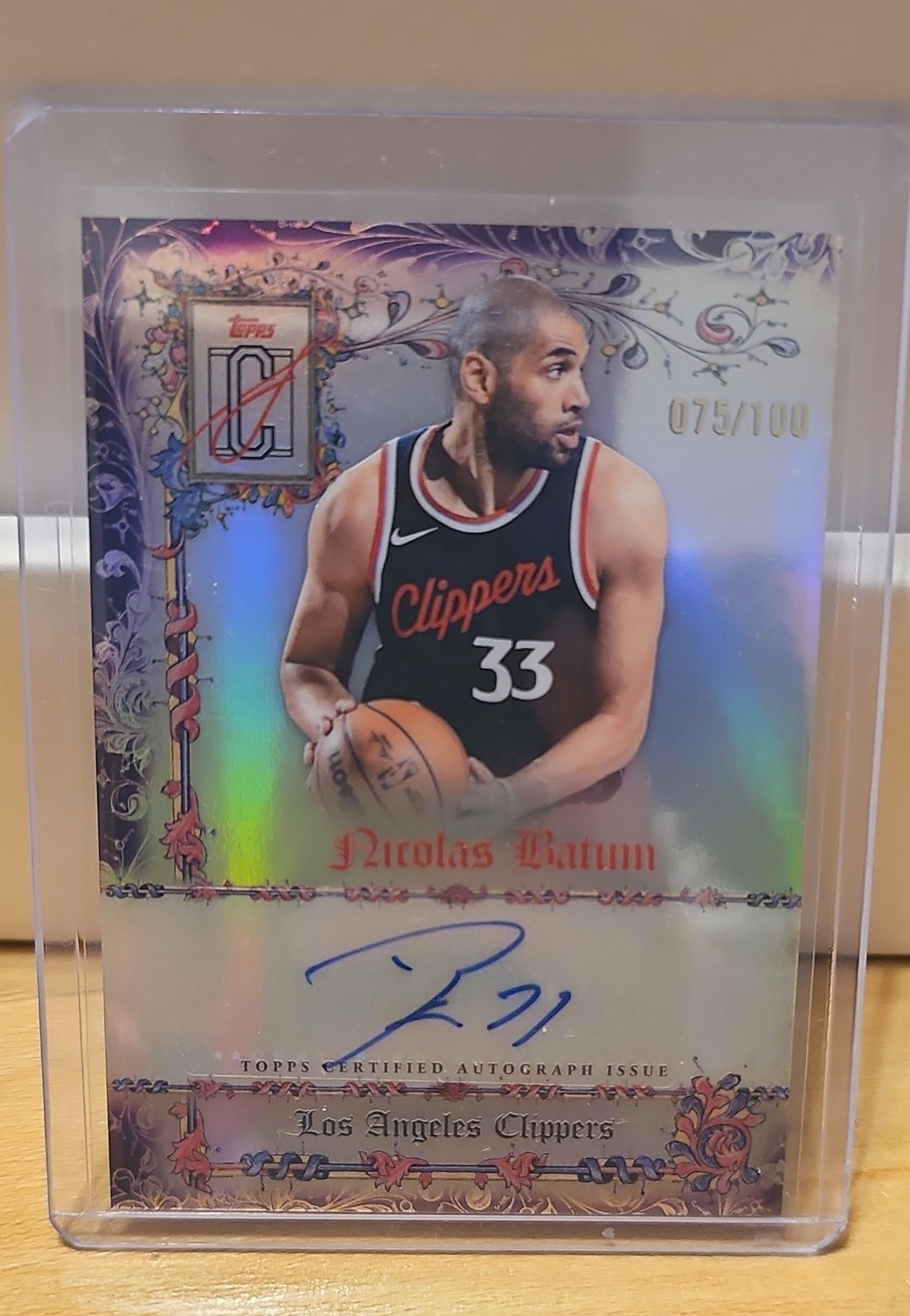 2025-26 Topps Signature Class -  Nicolas Batum Purple Refractor 075/100 (Auto)