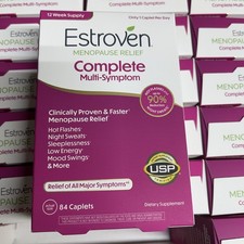 Estroven Complete Multi-Symptom Menopause Relief 84 Caplets exp 07/27 or later 