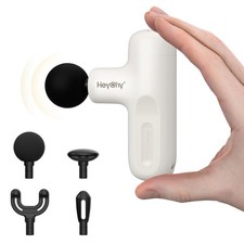 HEYCHY Super Mini Deep Tissue Massage Gun Handheld, 4 Heads Muscle Massager
