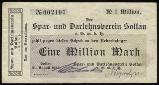 (F3736) Notgeld Soltau Spar und Darlehensverein 1923 1 Million Mark