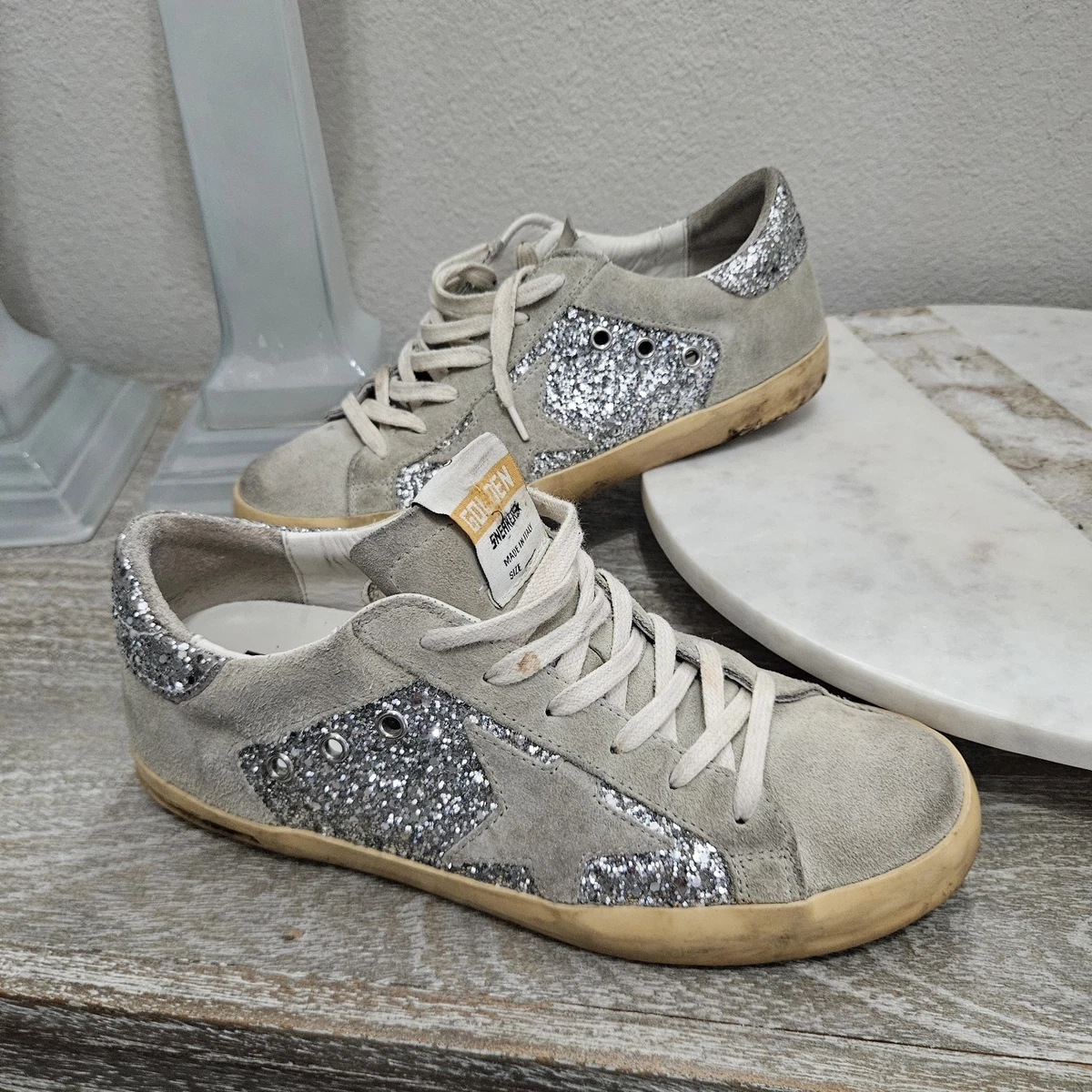 Golden Goose Superstar Blue White Silver W for sale | eBay