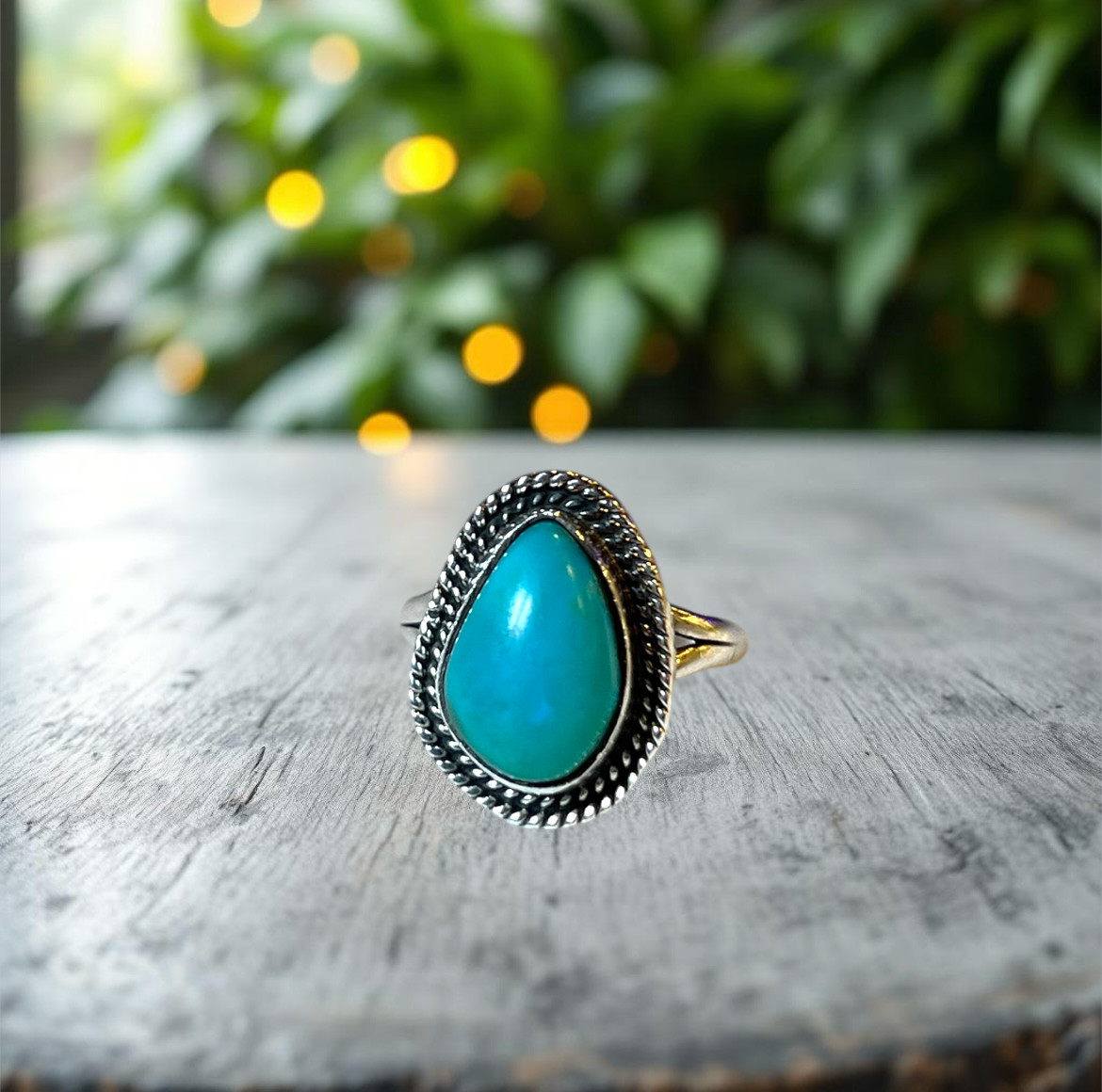 silver turquoise ring 5 - image 3