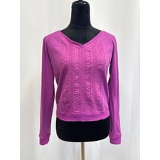 Aeropostale purple long sleeve with lace design Pit-Pit 17.5