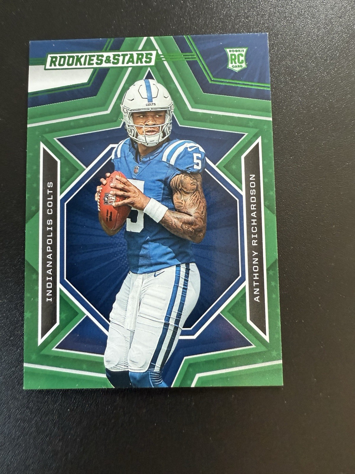 2023 Panini Rookies & Stars Football Green Anthony Richardson # 102 RC