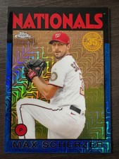 2021 Topps Silver Pack Max Scherzer 86BC95 1986 Chrome Blue Mojo Refractor /150