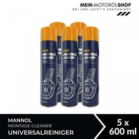 Mannol 9672 Montage Cleaner / Bremsenreiniger / Universalreiniger 5X600 ML