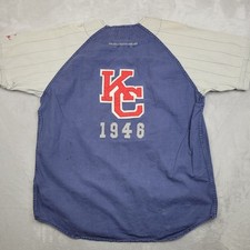Vintage Kansas City Monarchs Jersey Men XL Negro Leagues Baseball Shirt 1946 90s