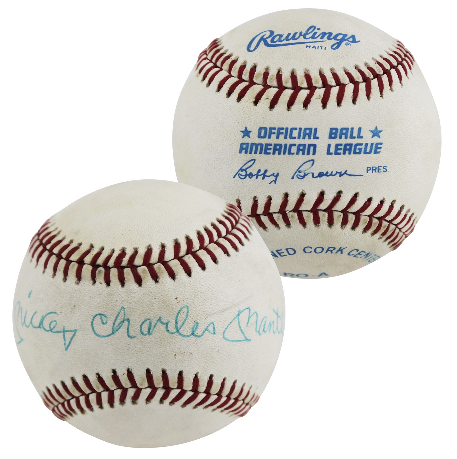 Mickey Charles Mantle Autographed Signed New York Yankees Yankees Authentic Oal Baseball PSA & BAS LOAs 