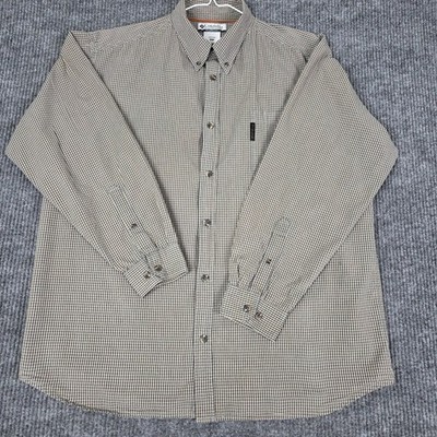 Columbia Sportswear Mens Casual Button Down Shirt Long Sleeve Plaid Size XL