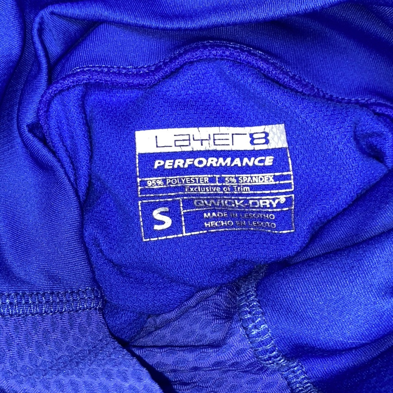 Layer8 Shirt Performance Turtle Neck Blue Purple … - image 2
