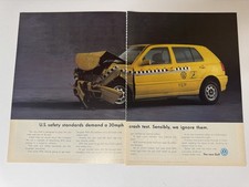 Original Vintage 1993 MK3 VW Golf  Magazine Advert Poster Garage Man Cave Retro.