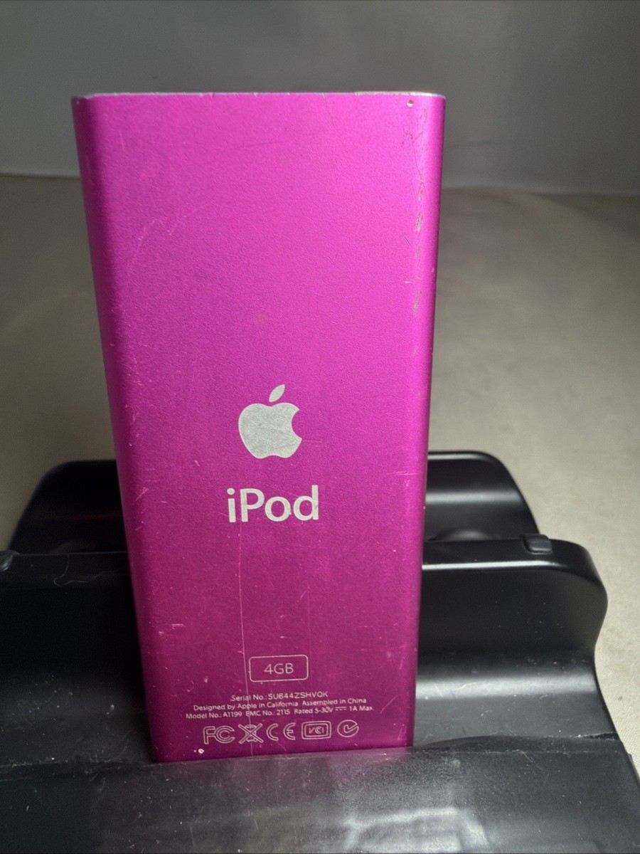 Apple iPod Nano 2nd Gen 4GB Pink A1199 Has More Than 80 Songs