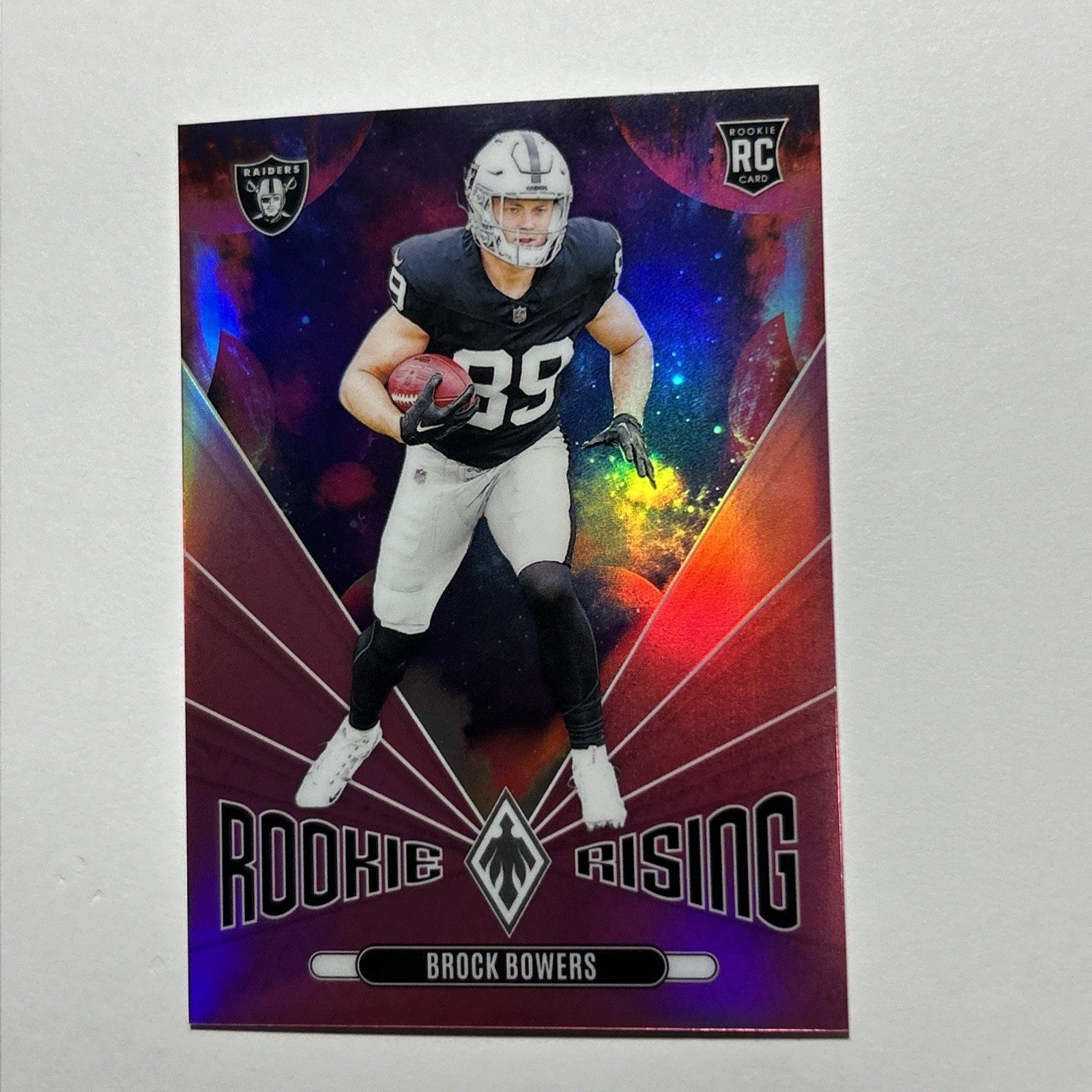 2024 Panini Phoenix - Rookie Rising Brock Bowers #RR-BBS Pink /80 (RC)