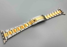 Two Tone Oysterflex Stainless Steel Band For Apple Watch S10 Ultra2 42-49mm NEW