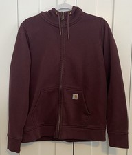 Youth Relaxed Fit Maroon Carhartt Full Zip Hoodie L 12/14
