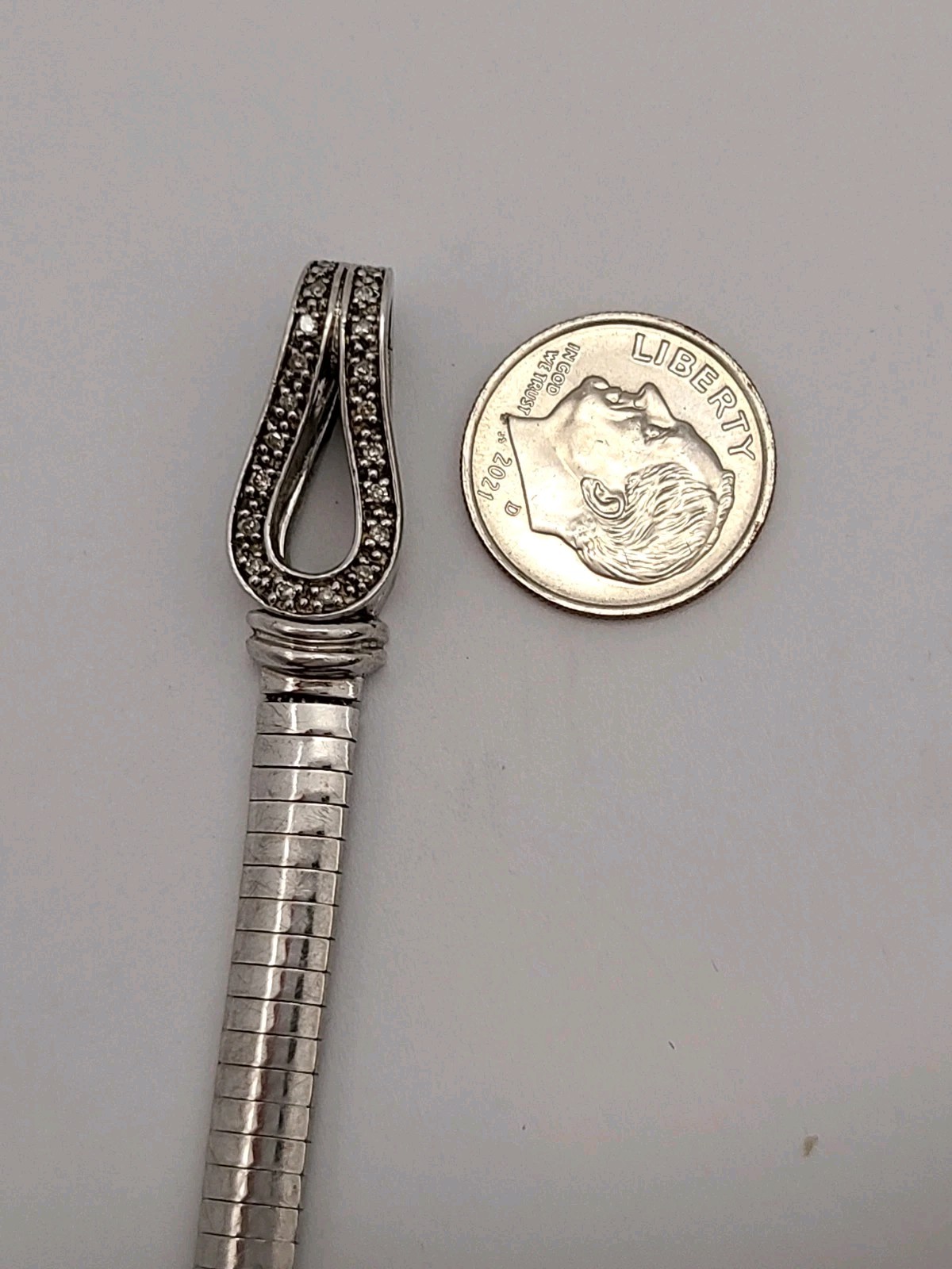 925 Sterling Silver Diamond Bracelet - image 13