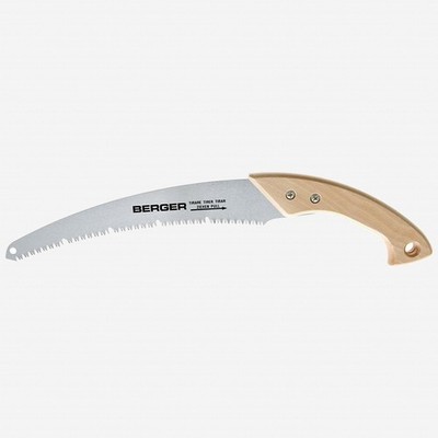 Berger 61510 Curved Blade Pruning Saw with Skip Grooves, Wood Handle, 13''