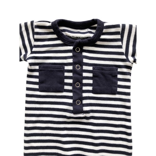 L'ovedbaby Schlafkleid marineblau gestreift Größe 0-3m - Bild 2 von 4