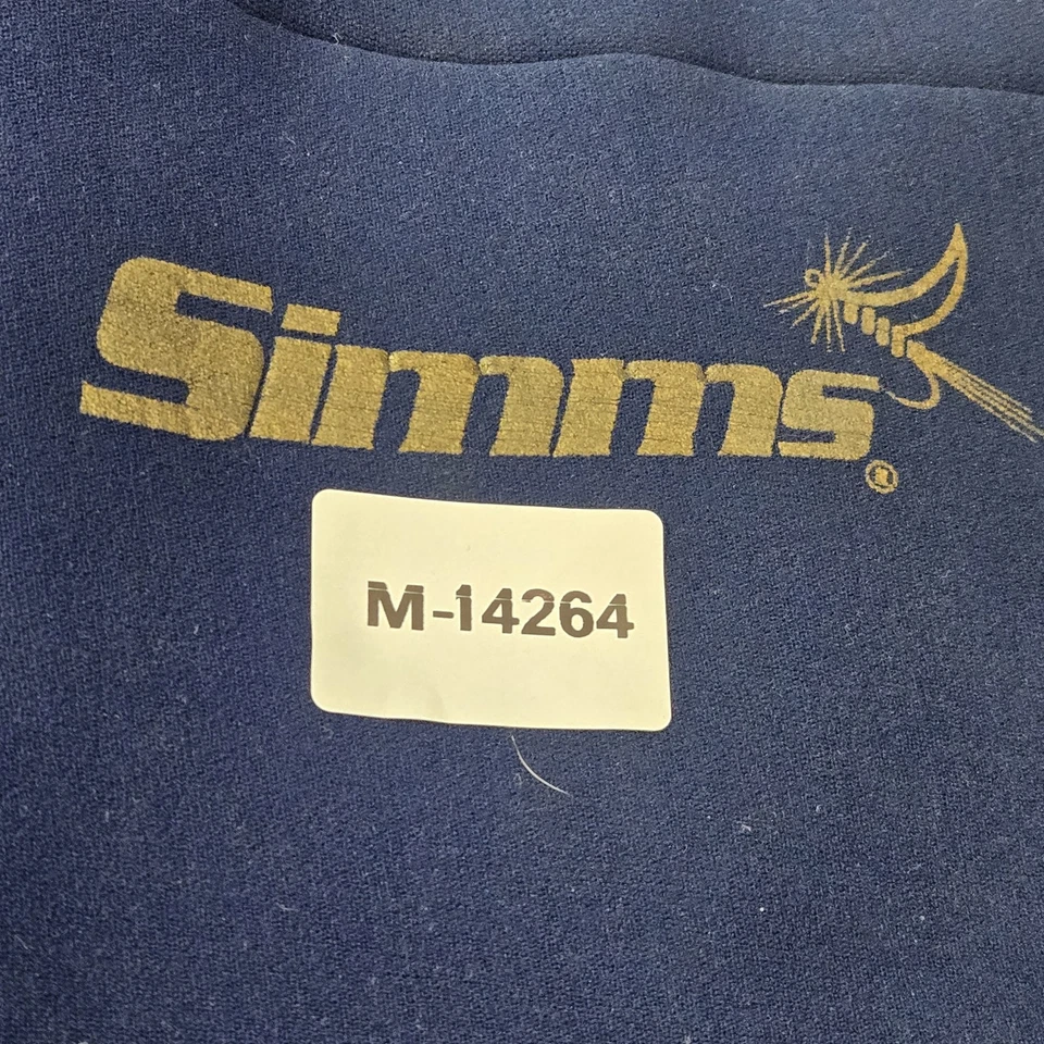 Simms Men Pants ML Blue Neoprene Nylon Waders Fishing Logo 36" Inseam READ - Image 3 of 4