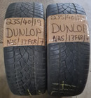 2 x 235 40 19 2354019 DUNLOP PART WORN OLD DATED WINTER TYRES