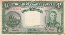 Bahamas 4 Shillings 1936 XF