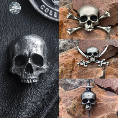 Halloween Skull Pin Punk Skeleton Badge Gothic Brooch for Jewelry Accessory