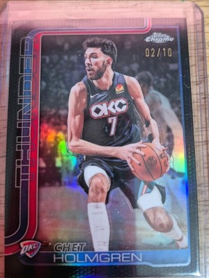 2025-26 Topps Chrome Update Basketball Chet Holmgren /10 Black SuperRare #31 🔥