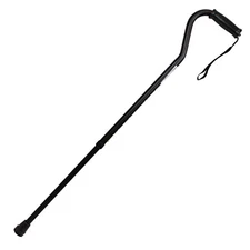 Dynarex Offset Cane Anodized Aluminum 250lb Black