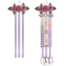 Hair Clip Organizer for girls, Flower Headband Holder Baby Hair Bow Fuchsia