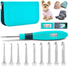Counting Crochet Hook Set, Ergonomic Crochet Hooks with Led and Digital Stitch C