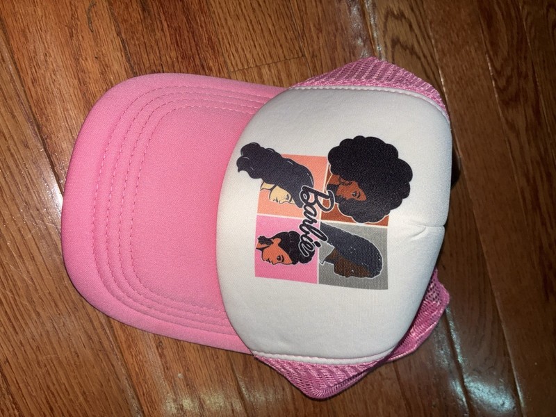 Barbie Pink & White Retro Trucker Hat Adjustable Cap Brand New