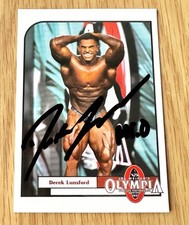 DEREK LUNSFORD SIGNED 2021 MR OLYMPIA CARD RACC TRUSTED BODYBUILDER CHAMPION A