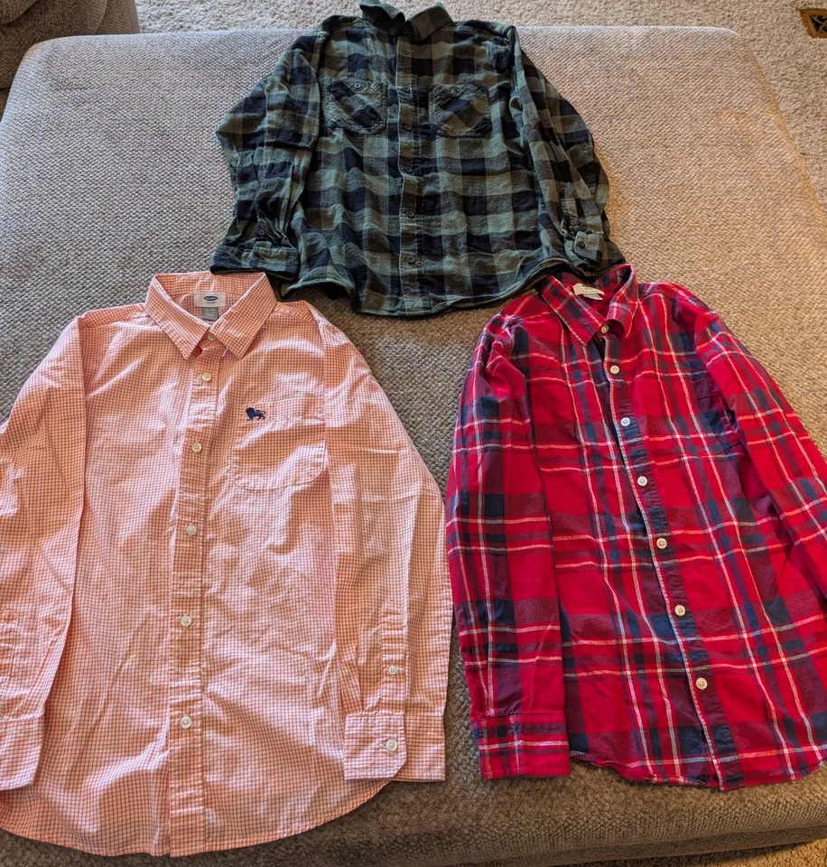 Lote de 11 Ropa Niños Camisas Manga Corta y Larga, Sudadera con Capucha/Vellón, Camiseta sin Mangas Talla XL Foto 2 de 4