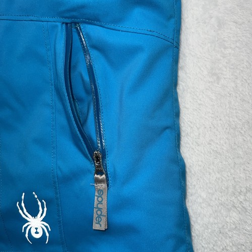 Spyder Full Zip 4 Pockets ski Wrists Winter Jacket Kids Youth 12 Blue - Picture 6 of 24