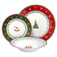 Tognana Geschirrset 18-Teilig FüR 6 Personen, Porzellan, Mehrfarbig, Weihnachten