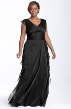 Adrianna Papell Iridescent Chiffon Petal Gown-Size 16W (Plus Size)- (FLK#1142 B)