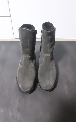 Gabor - Damen Winterstiefel - gefüttert - Wildleder Grüngrau Gr.39  w.NEU