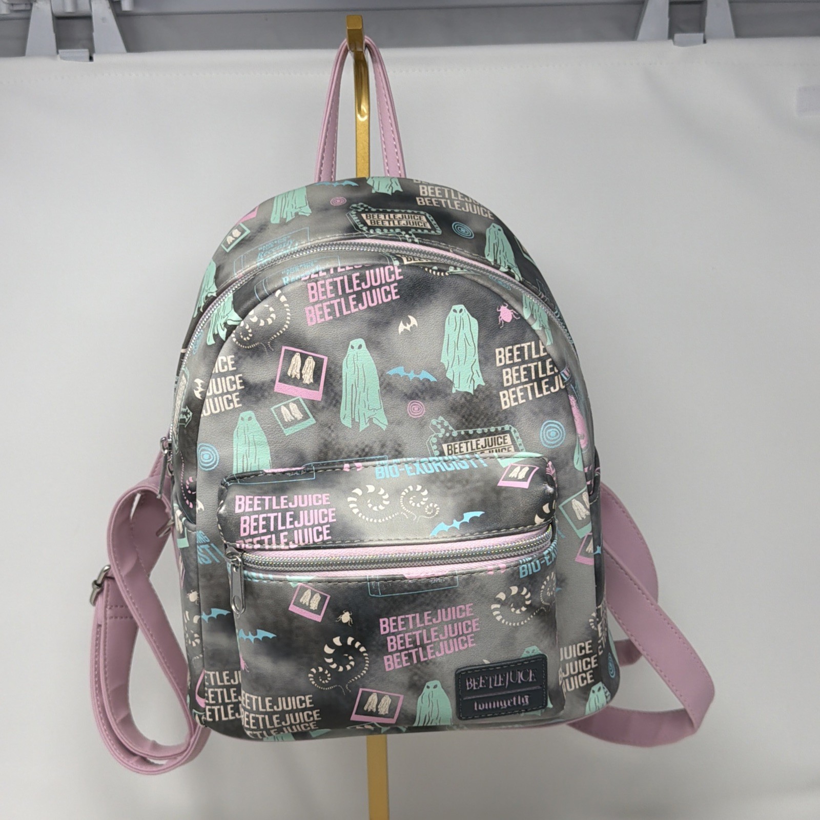 Loungefly Beetlejuice Mini Backpack Ghost Print F… - image 1