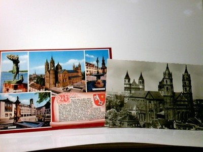 Worms. 2 x Alte Ansichtskarte / Postkarte s/w u. farbig,  ungel. ca 650 / 60ger 