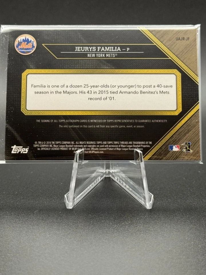 14/50 2016 Topps Triple Threads - Triple Threads Unity Auto Jeurys Familia Foto 2 de 2
