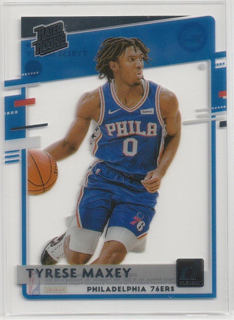 2020-21 Clearly Donruss Tyrese Maxey Rated Rookie #74 Philadelphia 76ers