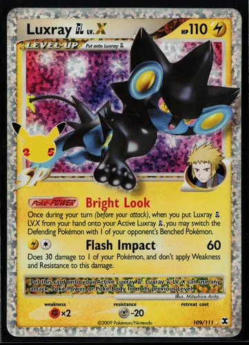 Luxray GL LV.X Celebrations: Classic Collection 109/111 NM E3346