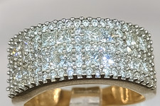 18ct hallmarked yellow gold 1.50 carat diamond wedding band ring size p