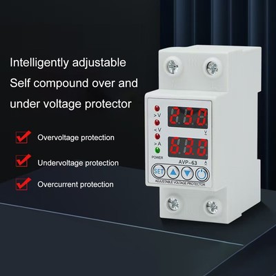 40/63A Rail Type Adjustable Overvoltage Protector Overcurrent Protection Limiter