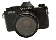 Yashica FX-3 Super 2000 35mm SLR Camera with ML 50mm 1:1.9 Lens Clean Untested