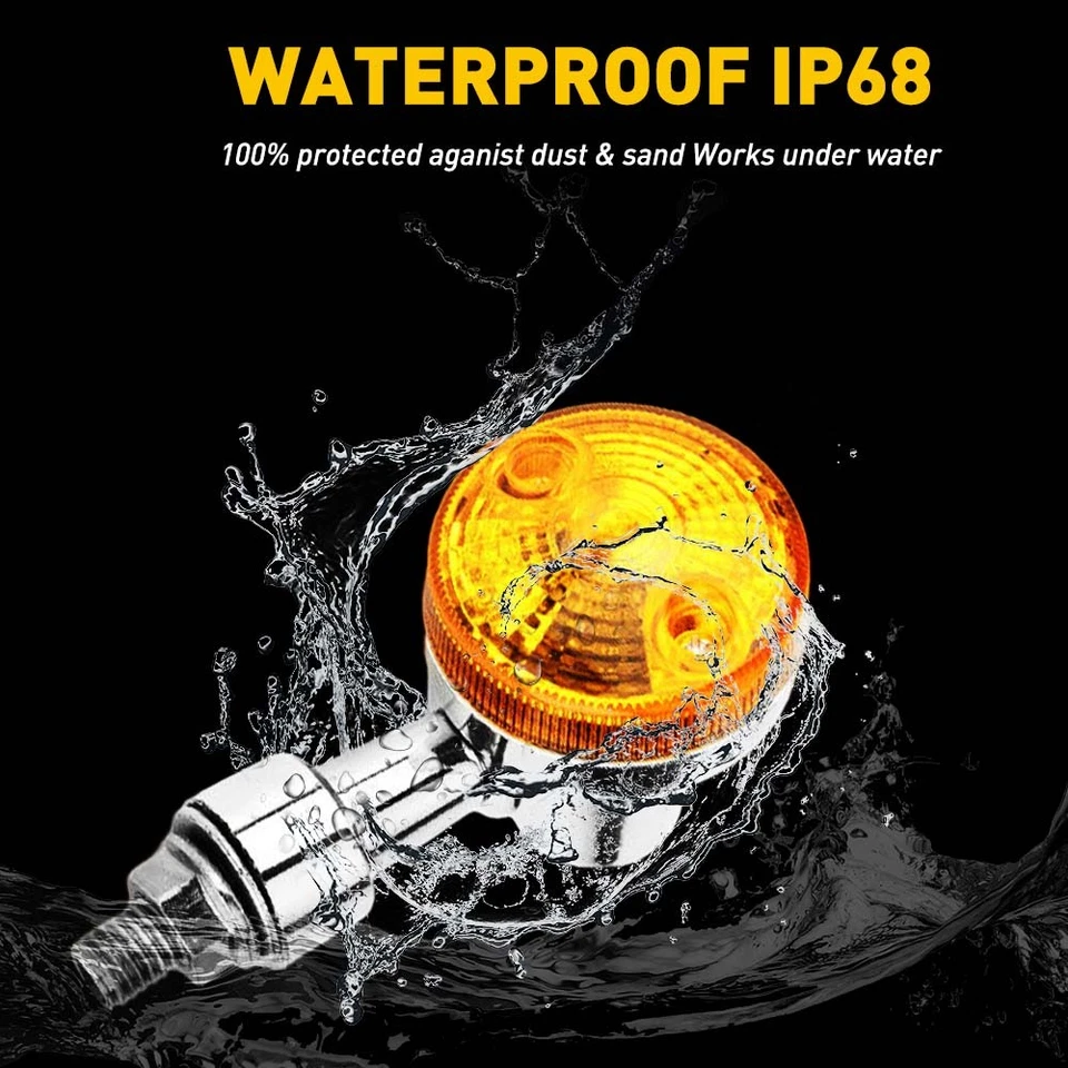 4X intermitentes de luz de señalización de giro para motocicleta cromo ámbar Kawasaki Suzuki h1 h2 Foto 4 de 4