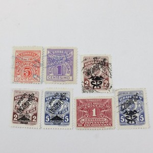 Lot of 7 Uruguay Early 1900s Stamps Used