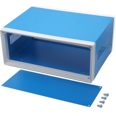 Electronic Enclosures Blue Metal Enclosure Project Case DIY Box Junction Case En
