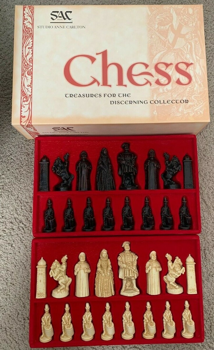 Studio Anne Carlton Tudor Kings and Queens Handmade Chess Set | eBay