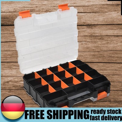 Double Side Tools Box Organizer Hardware Storage Box for Screws Nuts Nails Bolts